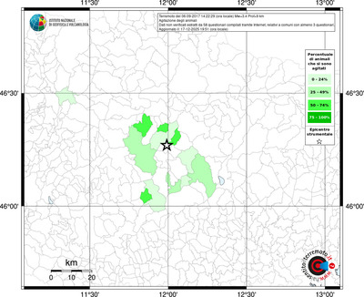 Mappa territorio comunale con almeno 3 questionari