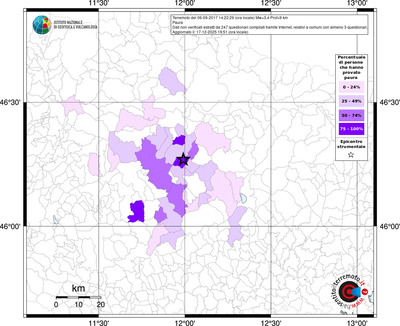 Mappa territorio comunale con almeno 3 questionari