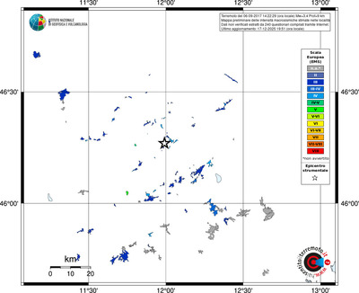 Mappa EMS - territori località