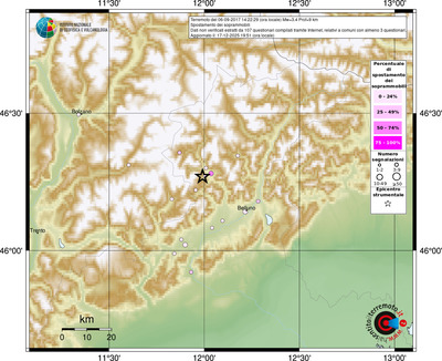 Mappa comuni con almeno 3 questionari