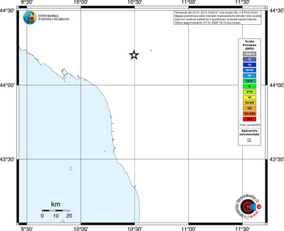Mappa EMS - territori località