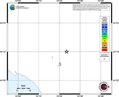 Mappa EMS - territori località
