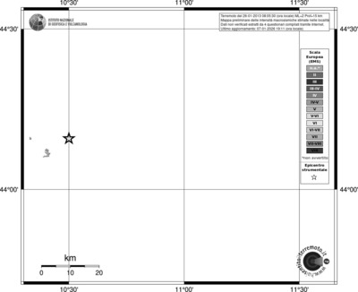 Mappa EMS - territori località