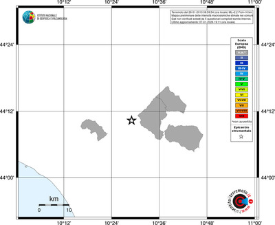 Mappa EMS - territori comuni