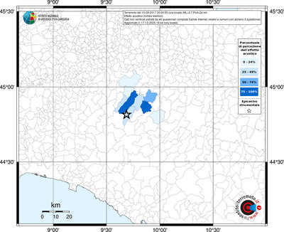 Mappa territorio comunale con almeno 3 questionari