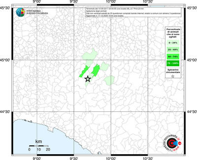 Mappa territorio comunale con almeno 3 questionari