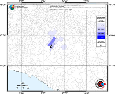 Mappa territorio comunale con almeno 3 questionari