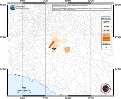 Mappa territorio comunale con almeno 3 questionari