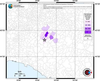Mappa territorio comunale con almeno 3 questionari