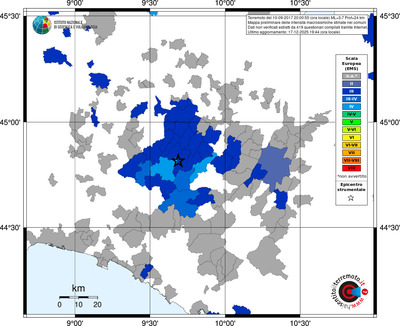 Mappa EMS - territori comuni