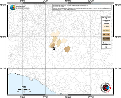 Mappa territorio comunale con almeno 3 questionari