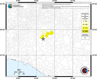 Mappa territorio comunale con almeno 3 questionari