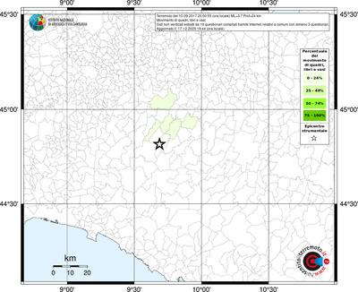 Mappa territorio comunale con almeno 3 questionari