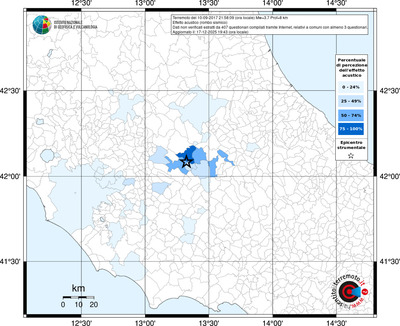 Mappa territorio comunale con almeno 3 questionari