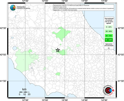 Mappa territorio comunale con almeno 3 questionari