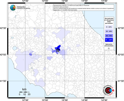 Mappa territorio comunale con almeno 3 questionari