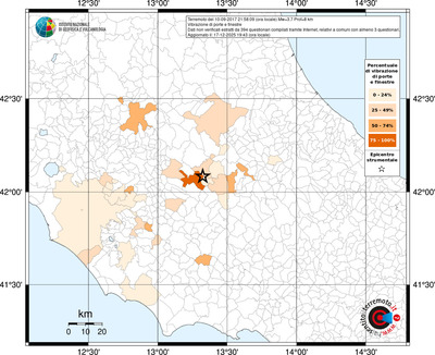 Mappa territorio comunale con almeno 3 questionari