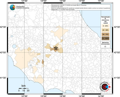 Mappa territorio comunale con almeno 3 questionari