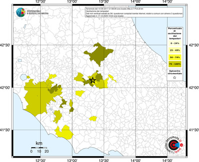 Mappa territorio comunale con almeno 3 questionari