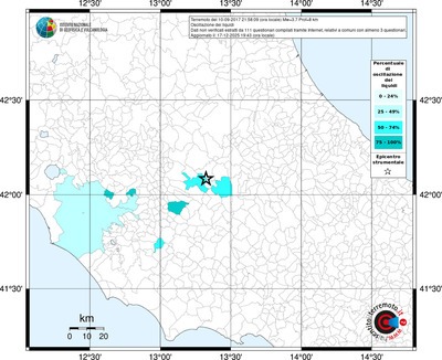 Mappa territorio comunale con almeno 3 questionari