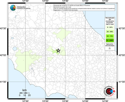 Mappa territorio comunale con almeno 3 questionari