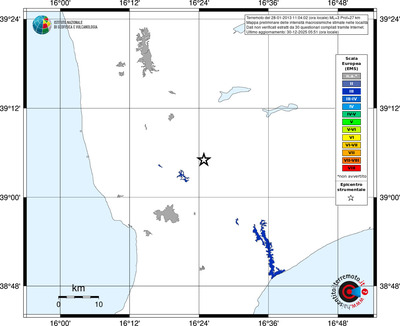 Mappa EMS - territori località