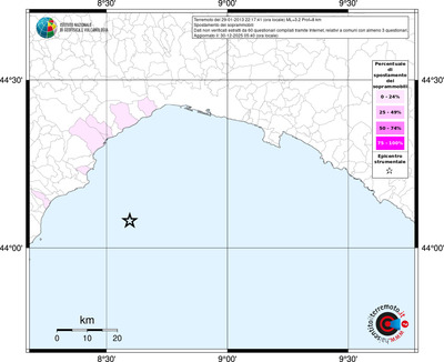 Mappa territorio comunale con almeno 3 questionari