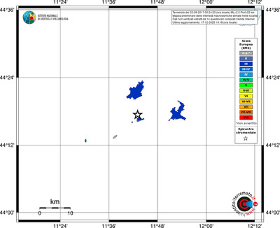 Mappa EMS - territori località