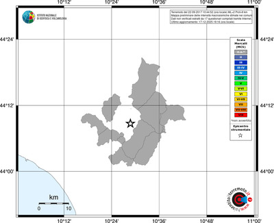 Mappa MCS - territori comuni