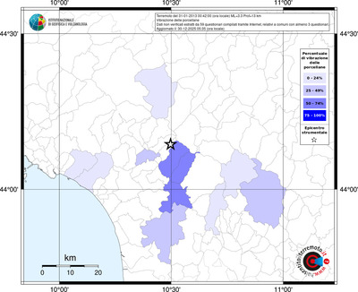 Mappa territorio comunale con almeno 3 questionari