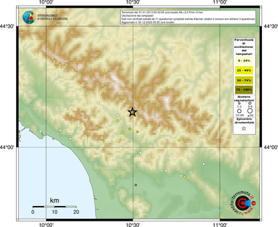 Mappa comuni con almeno 3 questionari