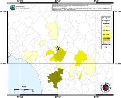 Mappa territorio comunale con almeno 3 questionari