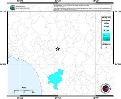 Mappa territorio comunale con almeno 3 questionari