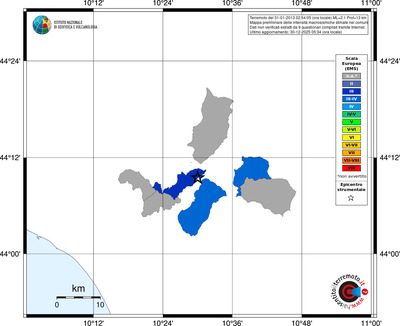 Mappa EMS - territori comuni