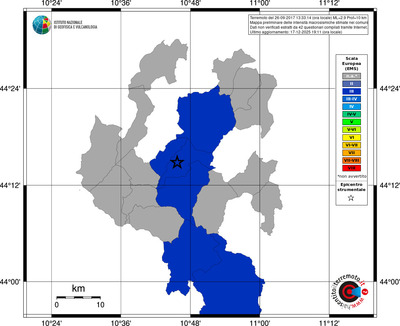 Mappa EMS - territori comuni