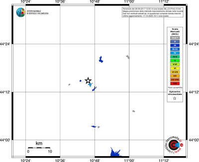 Mappa MCS - territori località
