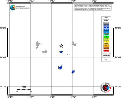 Mappa EMS - territori località