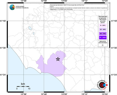 Mappa territorio comunale con almeno 3 questionari
