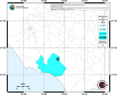 Mappa territorio comunale con almeno 3 questionari