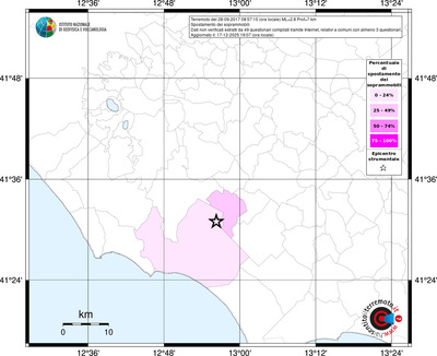 Mappa territorio comunale con almeno 3 questionari