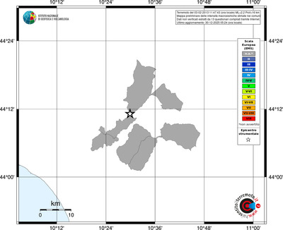 Mappa EMS - territori comuni