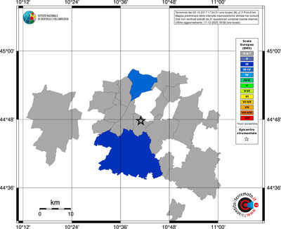 Mappa EMS - territori comuni