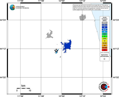 Mappa EMS - territori località