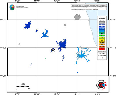 Mappa EMS - territori località