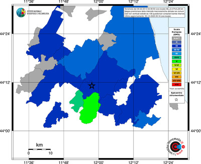 Mappa EMS - territori comuni