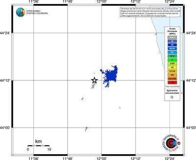 Mappa EMS - territori località