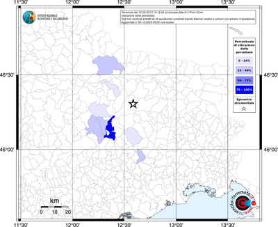 Mappa territorio comunale con almeno 3 questionari
