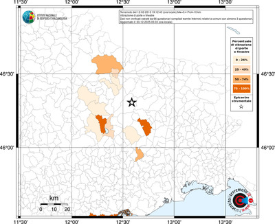 Mappa territorio comunale con almeno 3 questionari