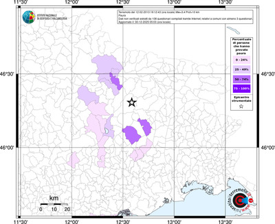Mappa territorio comunale con almeno 3 questionari