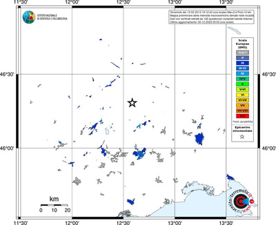 Mappa EMS - territori località